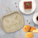 Maxbell Halloween Plate Wooden Table Decorations Tableware Dinner Plate Pumpkin