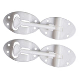 Maxbell 2 Pieces Door Catch Holder Hatch Spare Part Hardware for RV Cargo White