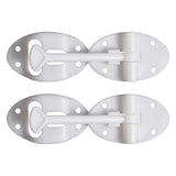 Maxbell 2 Pieces Door Catch Holder Hatch Spare Part Hardware for RV Cargo White