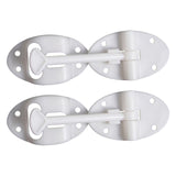 Maxbell 2 Pieces Door Catch Holder Hatch Spare Part Hardware for RV Cargo White