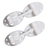 Maxbell 2 Pieces Door Catch Holder Hatch Spare Part Hardware for RV Cargo White