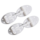 Maxbell 2 Pieces Door Catch Holder Hatch Spare Part Hardware for RV Cargo White