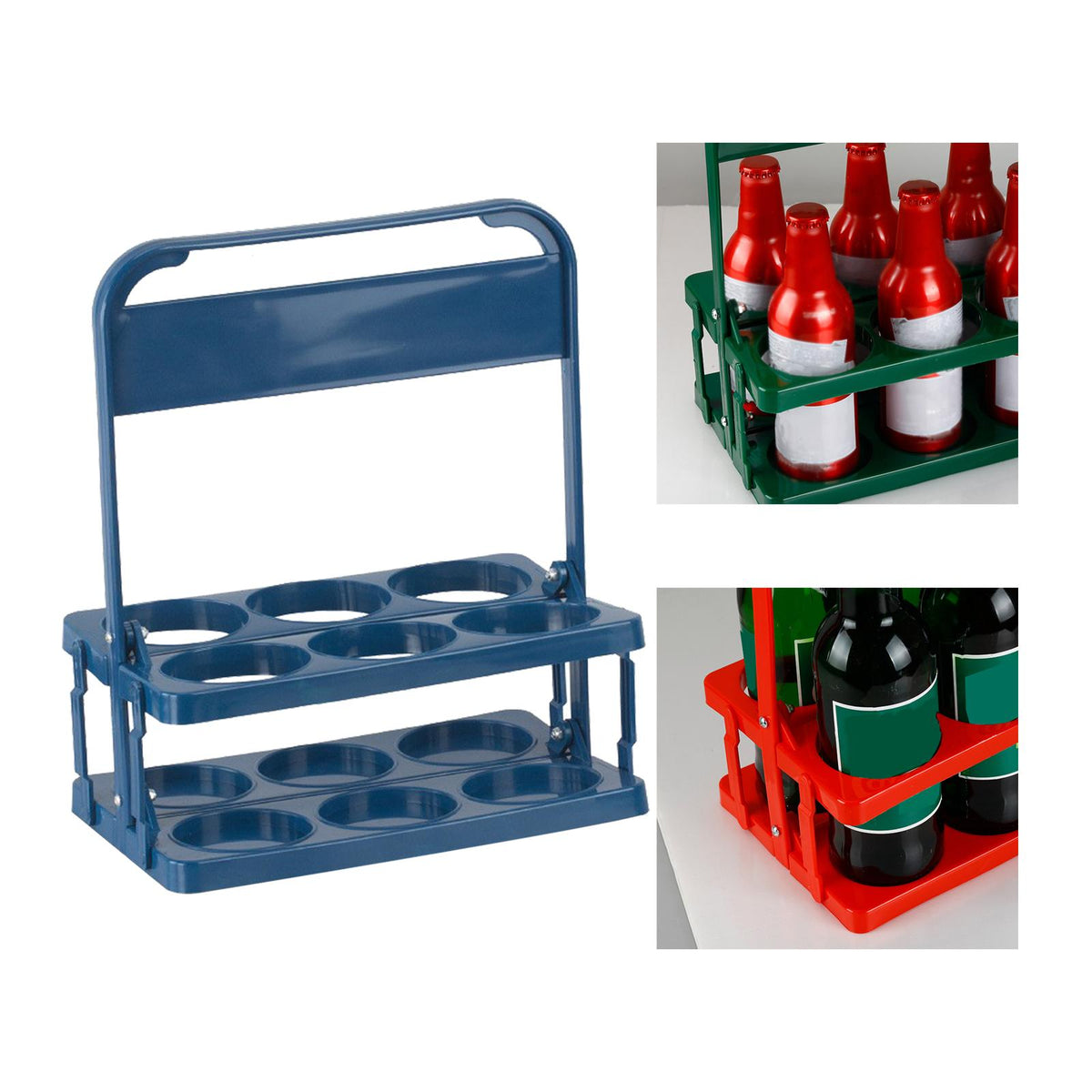 Maxbell Wine Rack Wine Caddy Holder Organizer for Party Holiday  Blue