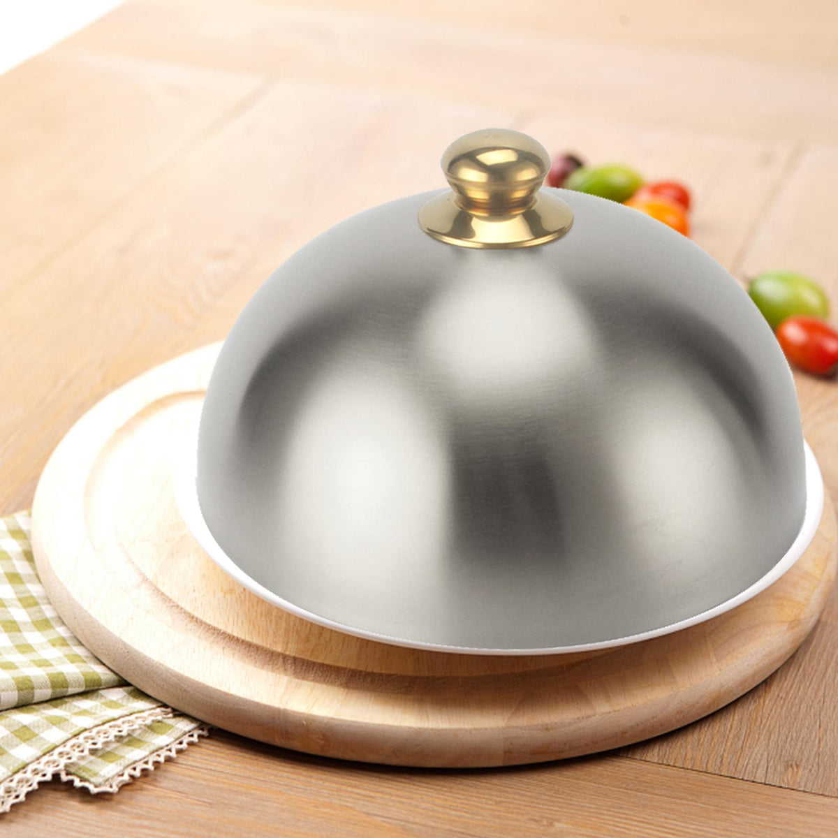 Maxbell Cheese Melting Dome Prevents Splatter with Handle for Hotel Home  20cm