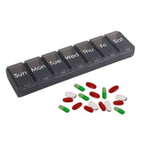 Maxbell Pill Box PP Container Dispenser Organizer Sealed Durable Weekly for Vitamin