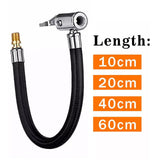 Maxbell Car Tire Air Inflator Hose Pump Extension Adapter 60cm Deflated