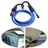 Maxbell Rubber Elastic Strap Bungee Straps Tie Downs Belt for Motorbike RV Blue 3meter