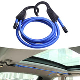 Maxbell Rubber Elastic Strap Bungee Straps Tie Downs Belt for Motorbike RV Blue 3meter