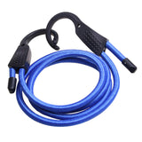 Maxbell Rubber Elastic Strap Bungee Straps Tie Downs Belt for Motorbike RV Blue 3meter