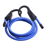 Maxbell Rubber Elastic Strap Bungee Straps Tie Downs Belt for Motorbike RV Blue 3meter
