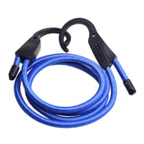 Maxbell Rubber Elastic Strap Bungee Straps Tie Downs Belt for Motorbike RV Blue 3meter