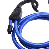 Maxbell Rubber Elastic Strap Bungee Straps Tie Downs Belt for Motorbike RV Blue 3meter