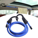 Maxbell Rubber Elastic Strap Bungee Straps Tie Downs Belt for Motorbike RV Blue 3meter
