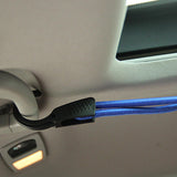 Maxbell Rubber Elastic Strap Bungee Straps Tie Downs Belt for Motorbike RV Blue 3meter