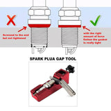 Maxbell Universal Spark Plug Gapping Tool for 10mm 12mm 14mm 16mm Premium Red