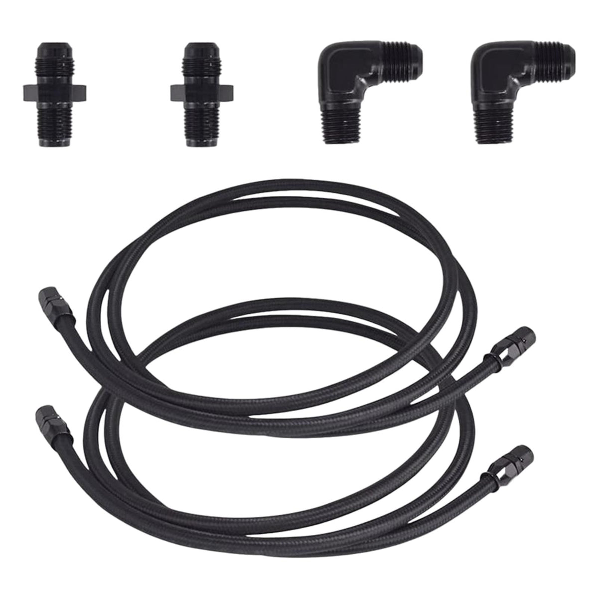Maxbell 6AN PTFE Line Fitting Kit AN6 PTFE Hose End Fitting Straight Replaces Black