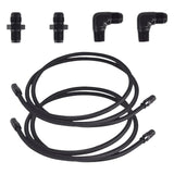 Maxbell 6AN PTFE Line Fitting Kit AN6 PTFE Hose End Fitting Straight Replaces Black