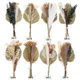 Maxbell Dried Palm Leaves Pampas Grass Bundle Palm Spears Branches for Wedding Set A