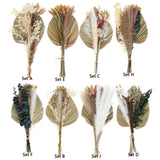Maxbell Dried Palm Leaves Pampas Grass Bundle Palm Spears Branches for Wedding Set A