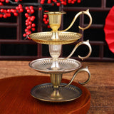 Maxbell Candle Holder Candlestick Tealight Zinc Alloy for Christmas Wedding Decor Golden