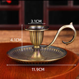 Maxbell Candle Holder Candlestick Tealight Zinc Alloy for Christmas Wedding Decor Bronze