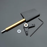 Maxbell Steering Rudder Rudder with L Shape Servo Arm for RC Speedboat Accessory DIY 44mm