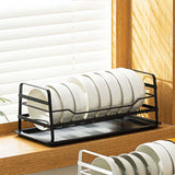 Maxbell Kitchen Countertop Dish Drainer Dishes Draining Holder Dish Drying Rack Black