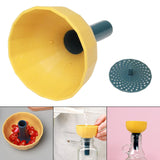 Maxbell Kitchen Funnel Food Grade PP for Particles Dry Ingredients Liquid Yellow