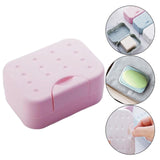 Maxbell Travel Soap Box Case Dish Holder for Gym Hiking with Sponge Saver Pink