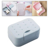 Maxbell Travel Soap Box Case Dish Holder for Gym Hiking with Sponge Saver Gray