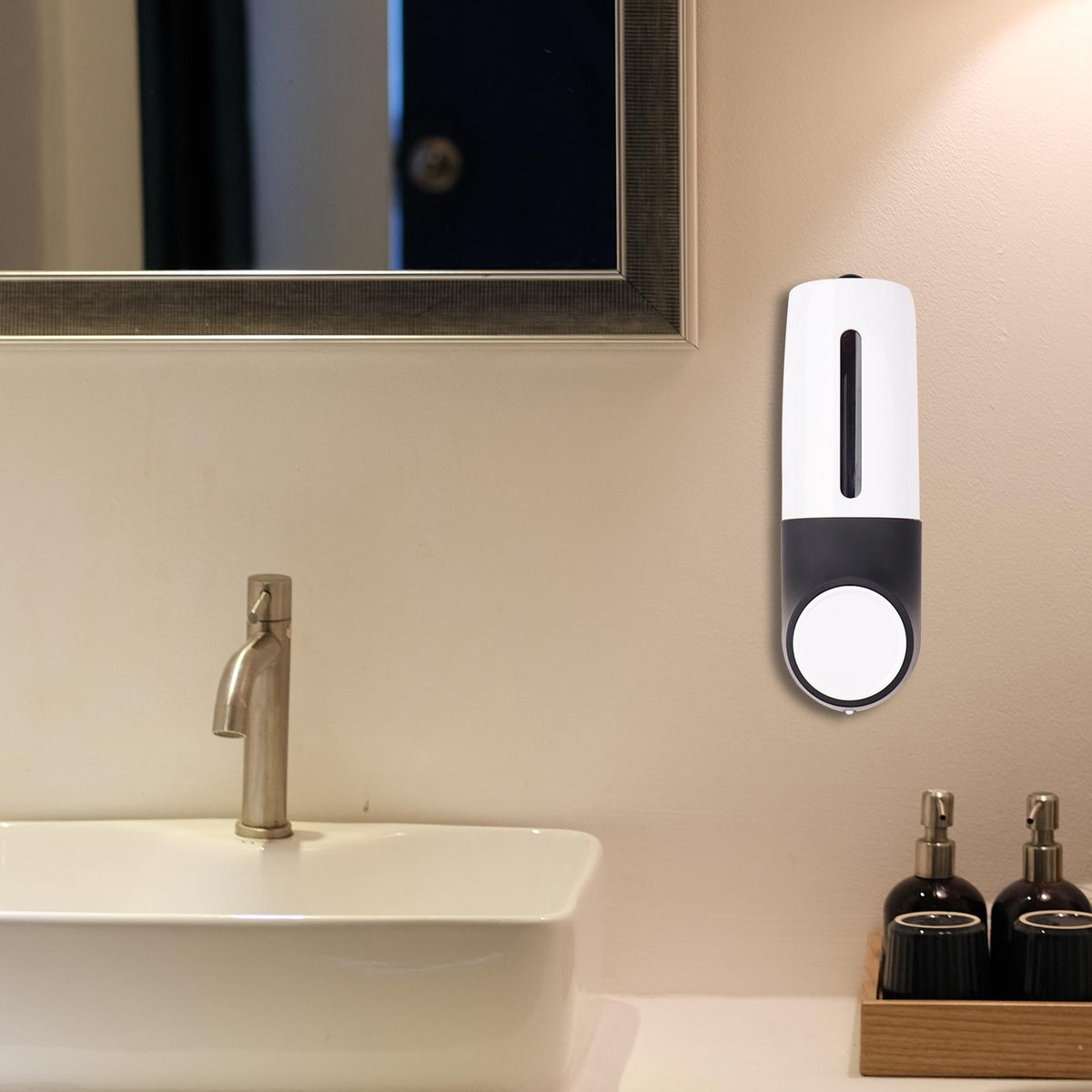 Maxbell 450ml Wall Mounted Soap Dispenser for Bathroom Black Single Head