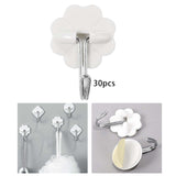 Maxbell Wall Mounted Wall Hooks Wall Key Hooks for Dining Room Closet Flower Shape
