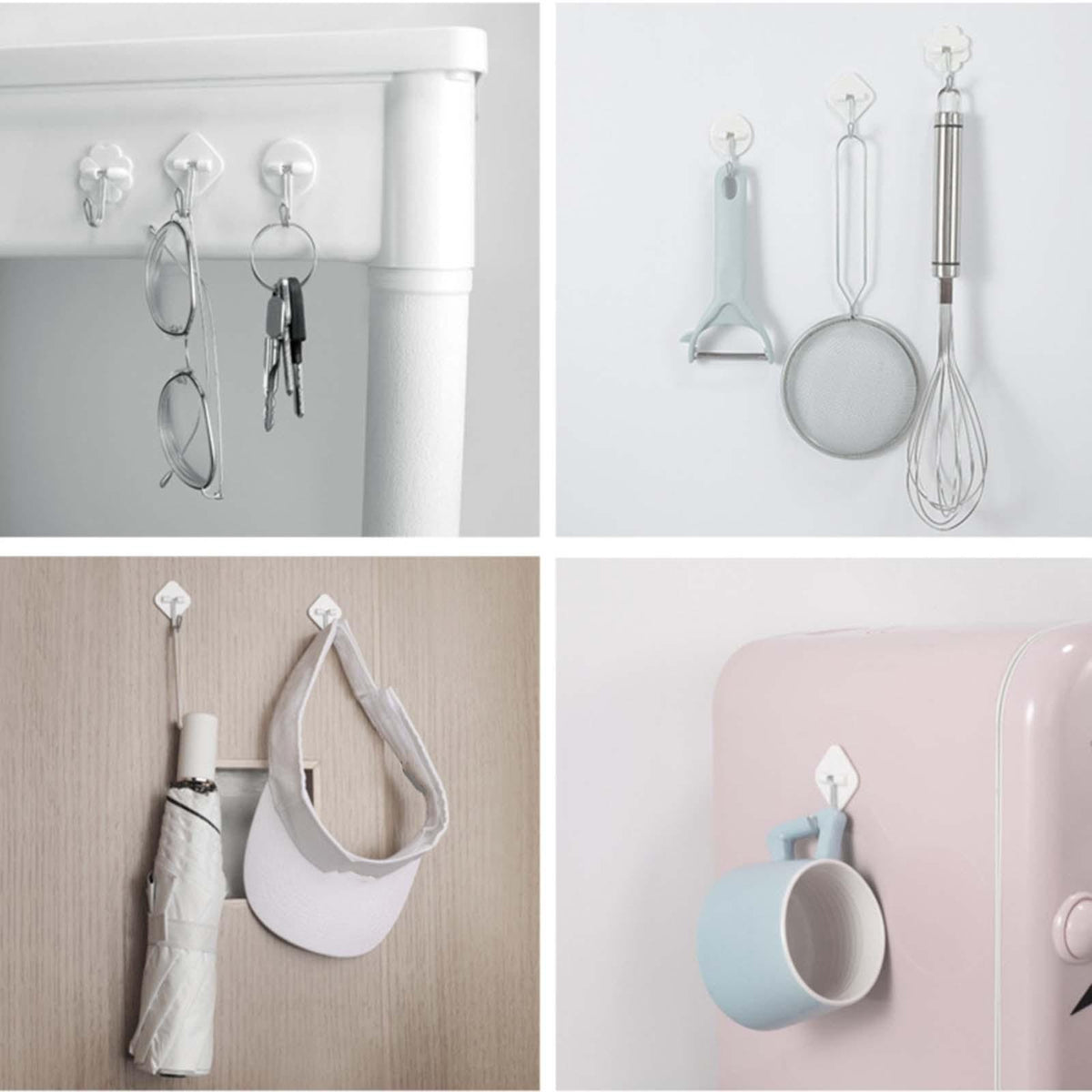 Maxbell Wall Mounted Wall Hooks Wall Key Hooks for Dining Room Closet Round
