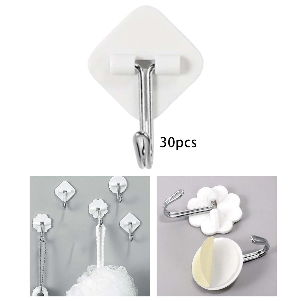 Maxbell Wall Mounted Wall Hooks Wall Key Hooks for Dining Room Closet Rhombus