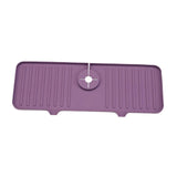 Maxbell Reusable Silicone Drain Pad Washable Countertop Protector for Kitchen RV Purple