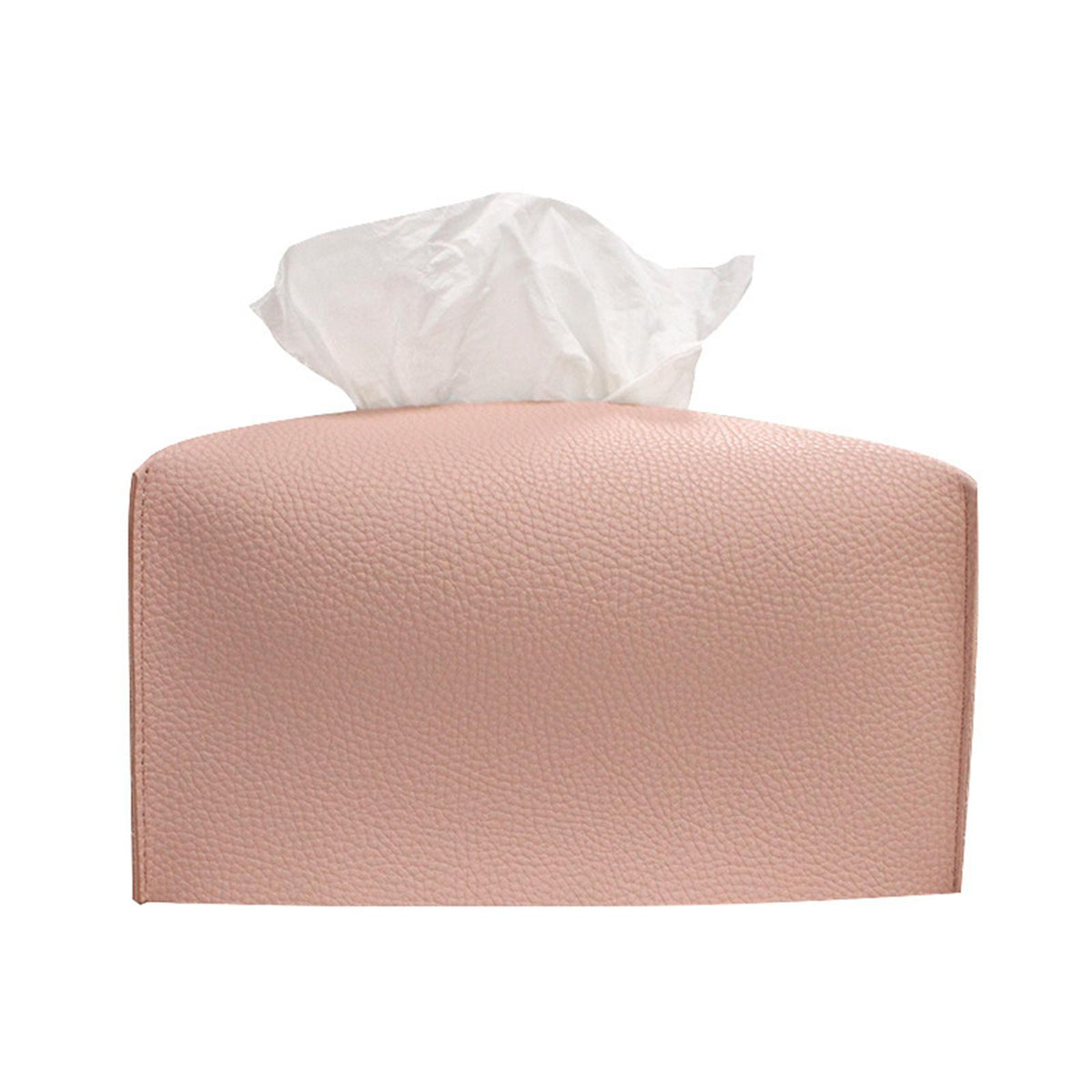 Maxbell PU Leather Tissue Box Napkins Dispenser for Table Vanity Countertop House Pink