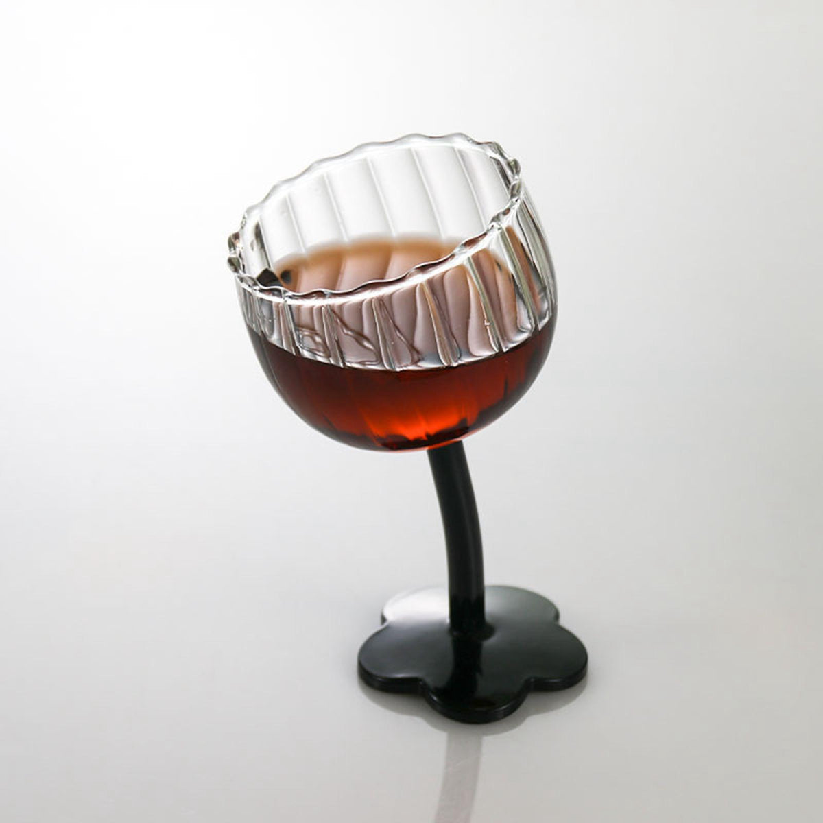 Maxbell Cute Goblet Transparent Multipurpose Dessert Cup for Cocktail Salad Striped