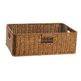 Maxbell Rectangular Imitation Ratten Decorative Basket with Handles 38x26x13cm