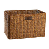 Maxbell Rectangular Imitation Ratten Decorative Basket with Handles 38x26x24cm