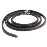 Maxbell PU Leather Wide Bracelet Punk Cuff Bangles for Punk Clothing Father Boys Black