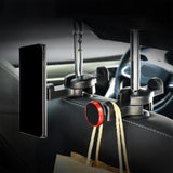 Maxbell Car Seat Back Hook with Phone Holder Accessories for Clothes Bags Silver