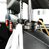 Maxbell Car Seat Back Hook with Phone Holder Accessories for Clothes Bags Silver
