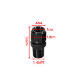 Maxbell Pipe Fitting Adapter Male to Female Accessories Replacement Durable AN4 to 1 4NPT