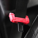Maxbell Car Belt Buckle Cover Anti Scratch Interior Accessories Red