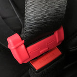 Maxbell Car Belt Buckle Cover Anti Scratch Interior Accessories Red