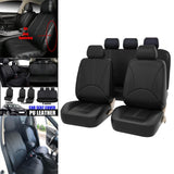 Maxbell Car Seat Covers Classic Washable Luxurious for Most Car Suvs Auto Parts Black 9pcs
