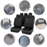 Maxbell Car Seat Covers Classic Washable Luxurious for Most Car Suvs Auto Parts Black 9pcs