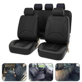 Maxbell Car Seat Covers Classic Washable Luxurious for Most Car Suvs Auto Parts Black 9pcs