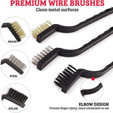 Maxbell 12x Car Detailing Brushes Set 6Pcs Detail Brushes for Cleaning Wheels