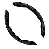 Maxbell 2Pcs Steering Wheel Covers Non Slip Durable for Diameter 38cm Truck Black white